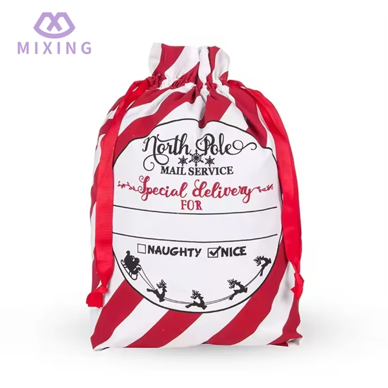 コットンクリスマスサンタサック